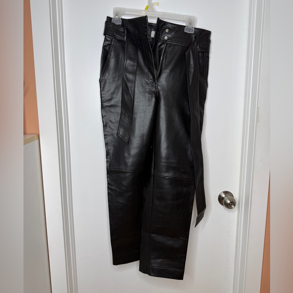 Wilfred Black Leather Trousers